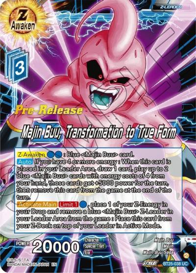 Majin Buu Transformation to True Form BT25-038 Legend of the Dragon Balls Pre-Release Cards Dragonball Super card