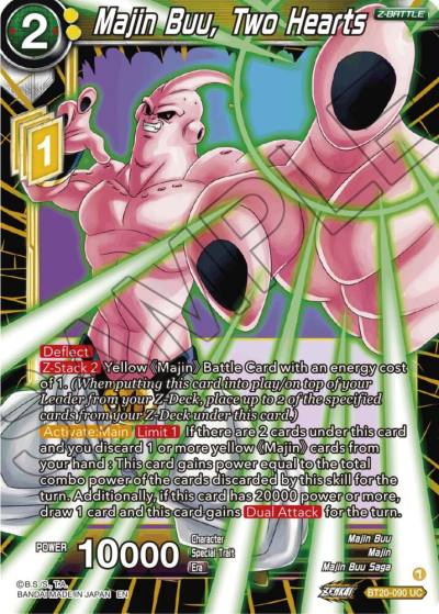 Majin Buu Two Hearts BT20-090 Power Absorbed Dragonball Super card