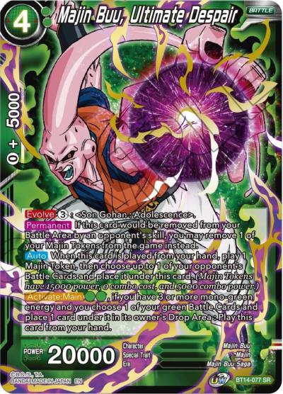 Majin Buu Ultimate Despair BT14-077 Cross Spirits Dragonball Super card