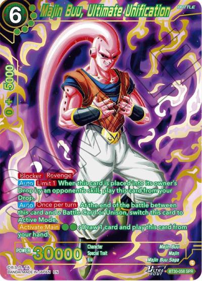 Majin Buu Ultimate Unification SPR BT30-058 Three Glorious Fighters Dragonball Super card