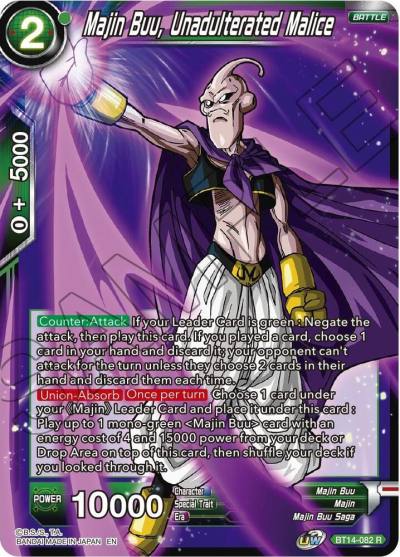 Majin Buu Unadulterated Malice Foil BT14-082 Cross Spirits Dragonball Super card