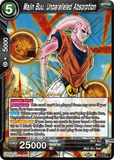 Majin Buu Unparalleled Absorption BT9-078 Universal Onslaught Pre-Release Cards Dragonball Super card