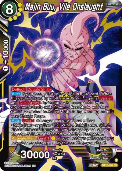 Majin Buu Vile Onslaught BT20-104 Power Absorbed Dragonball Super card