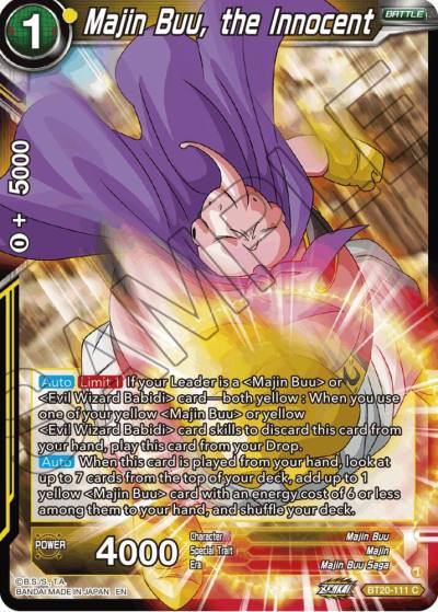 Majin Buu the Innocent BT20-111 Power Absorbed Dragonball Super card