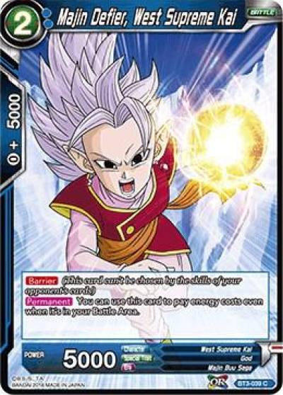 Majin Defier West Supreme Kai BT3-039 Cross Worlds Dragonball Super card