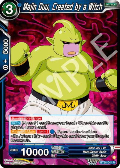 Majin Duu Created by a Witch Foil BT28-044 Prismatic Clash Dragonball Super card
