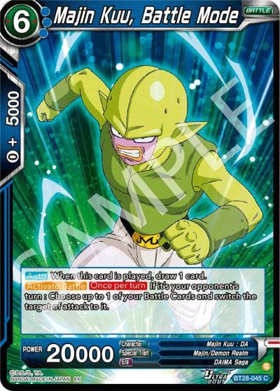 Majin Kuu Battle Mode BT28-045 Prismatic Clash Dragonball Super card
