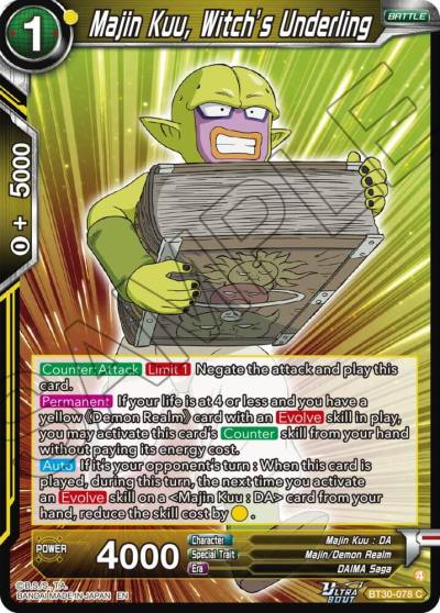 Majin Kuu Witchs Underling BT30-078 Three Glorious Fighters Dragonball Super card
