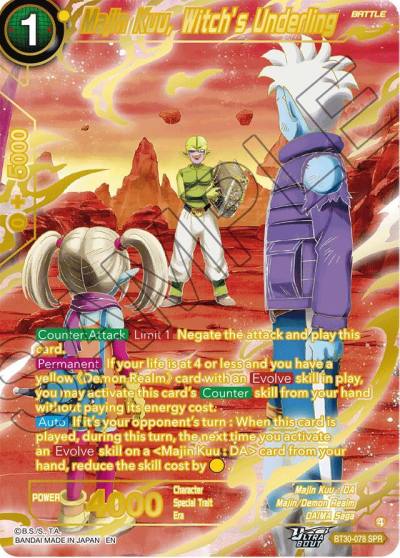 Majin Kuu Witchs Underling SPR BT30-078 Three Glorious Fighters Dragonball Super card