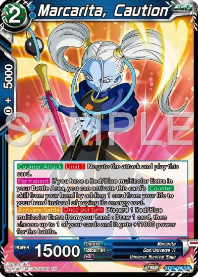 Marcarita Caution BT27-040 History of Z Dragonball Super card