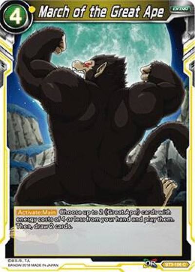 March of the Great Ape Foil BT3-106 Cross Worlds Dragonball Super card