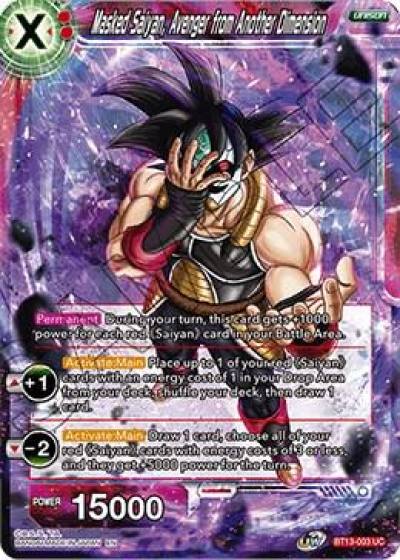 Masked Saiyan Avenger from Another Dimension BT13-003 Supreme Rivalry Dragonball Super card