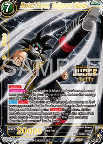 Masked Saiyan Belligerent Warrior Judge Pack Vol16 Store EX21-15 Judge Promotion Cards Dragonball Super card