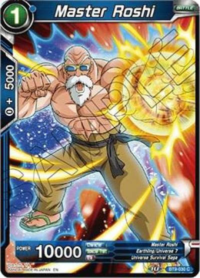 Master Roshi BT9-030 Universal Onslaught Dragonball Super card