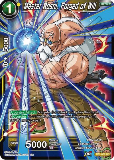 Master Roshi Forged of Will Alternate Art TB1-076 Special Anniversary Set Dragonball Super card