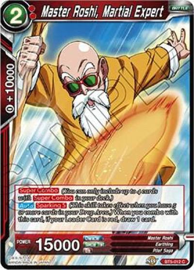 Master Roshi Martial Expert BT5-012 Miraculous Revival Dragonball Super card