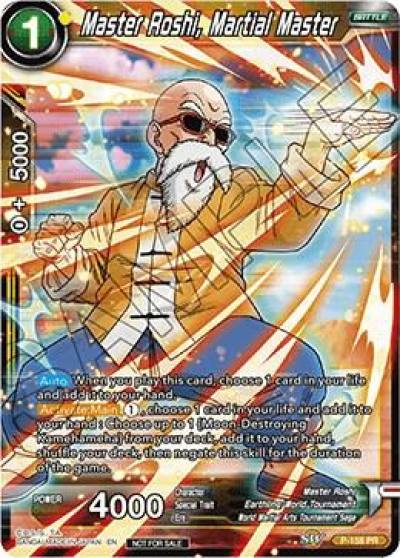 Master Roshi Martial Master Power Booster World Martial Arts Tournament P-158 Promotion Cards Dragonball Super card