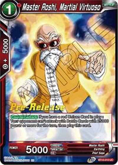 Master Roshi Martial Virtuoso BT10-010 Rise of the Unison Warrior Pre-Release Cards Dragonball Super card