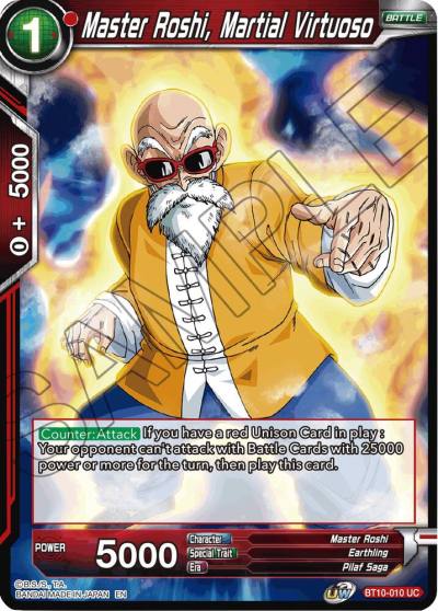 Master Roshi Martial Virtuoso BT10-010 Rise of the Unison Warrior Dragonball Super card
