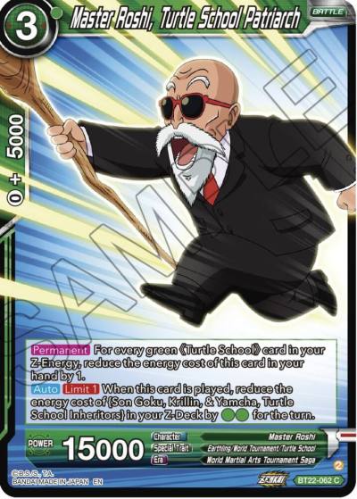 Master Roshi Turtle school Patriarch BT22-062 Critical Blow Dragonball Super card