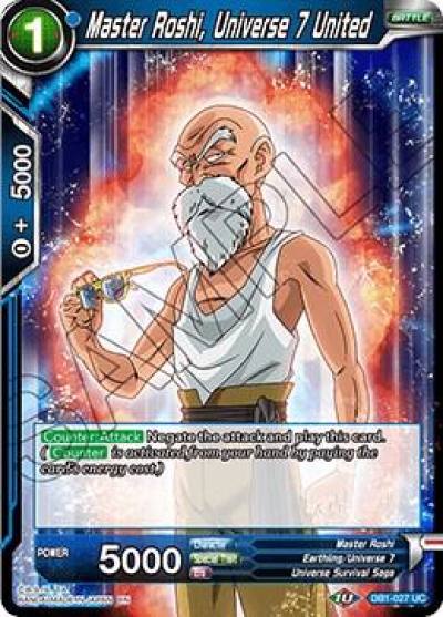 Master Roshi Universe 7 United DB1-027 Draft Box 04 - Dragon Brawl Dragonball Super card