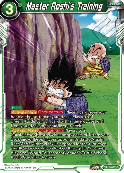 Master Roshis Training Foil BT18-087 Dawn of the Z-Legends Dragonball Super card