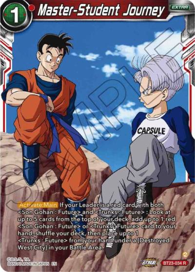 Master Student Journey BT23-034 Perfect Combination Dragonball Super card
