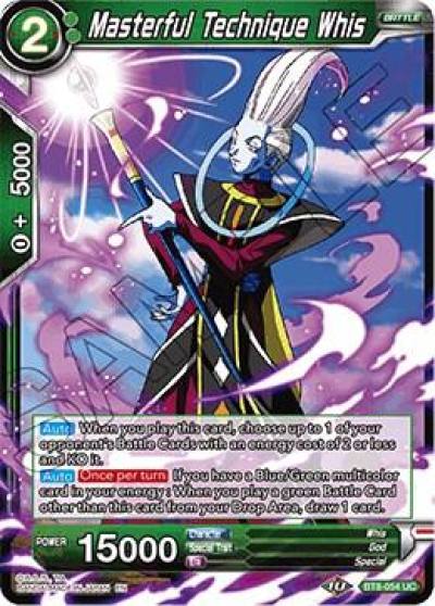 Masterful Technique Whis BT8-054 Malicious Machinations Dragonball Super card