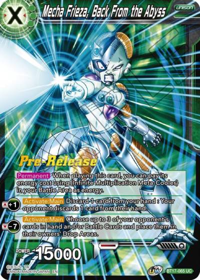 Mecha Frieza Back From the Abyss BT17-065 Ultimate Squad Pre-Release Cards Dragonball Super card