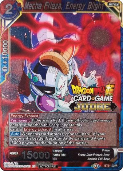 Mecha Frieza Energy Blight BT9-102 Judge Promotion Cards Dragonball Super card