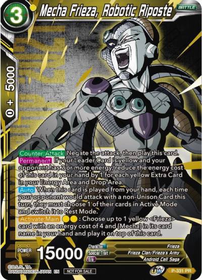 Mecha Frieza Robotic Riposte Championship Pack 2021 Vol1 Winner Gold Stamped P-331 Promotion Cards Dragonball Super card