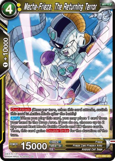 Mecha Frieza The Returning Terror Reprint BT1-090 Battle Evolution Booster Dragonball Super card