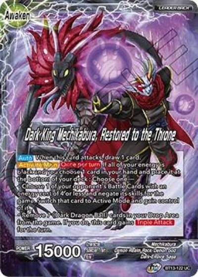 Mechikabura Dark King Mechikabura Restored to the Throne Foil BT13-122 Supreme Rivalry Dragonball Super card