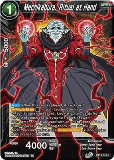 Mechikabura Ritual at Hand Foil BT13-143 Supreme Rivalry Dragonball Super card