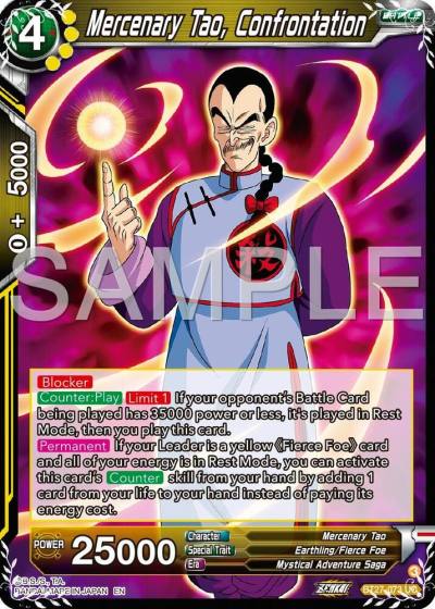 Mercenary Tao Confrontation BT27-073 History of Z Dragonball Super card