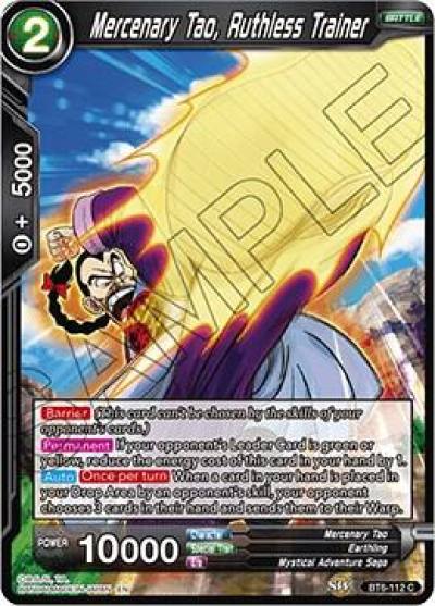 Mercenary Tao Ruthless Trainer BT6-112 Destroyer Kings Dragonball Super card