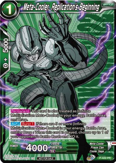 Meta Cooler Replications Beginning Championship Pack 2022 Vol2 P-422 Promotion Cards Dragonball Super card
