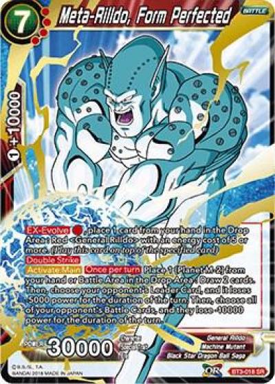 Meta Rilldo Form Perfected BT3-018 Cross Worlds Dragonball Super card