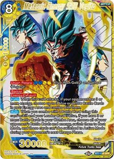 Meteoric Energy SSB Vegito SPR BT7-118 Assault of the Saiyans Dragonball Super card