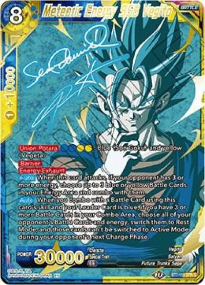 Meteoric Energy SSB Vegito SPR Signature BT7-118 Assault of the Saiyans Dragonball Super card