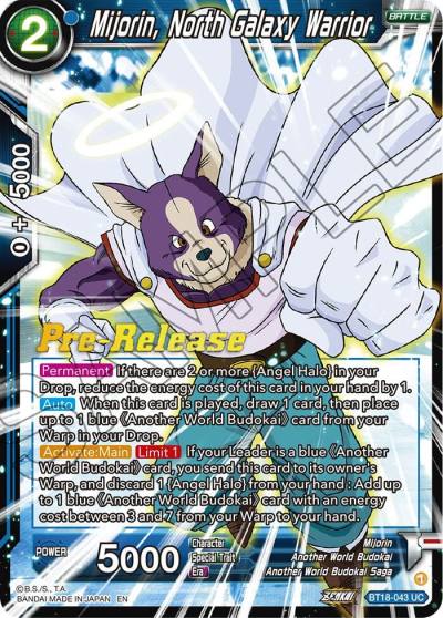 Mijorin North Galaxy Warrior BT18-043 Dawn of the Z-Legends Pre-Release Cards Dragonball Super card