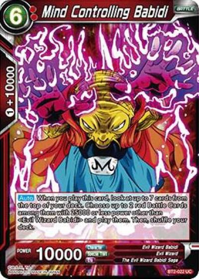 Mind Controlling Babidi BT2-022 Union Force Dragonball Super card