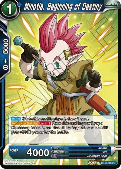 Minotia Beginning of Destiny BT24-044 Beyond Generations Dragonball Super card