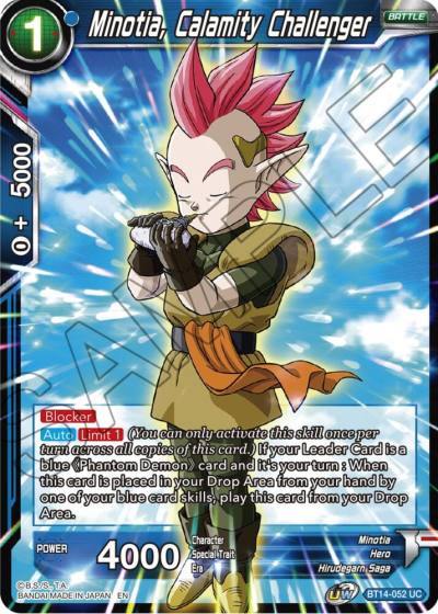 Minotia Calamity Challenger Foil BT14-052 Cross Spirits Dragonball Super card