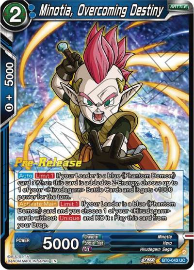 Minotia Overcoming Destiny BT24-043 Beyond Generations Pre-Release Cards Dragonball Super card