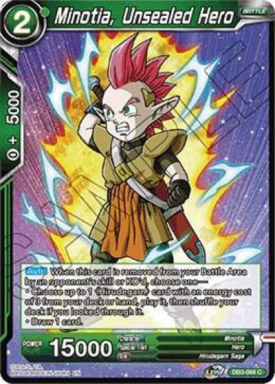 Minotia Unsealed Hero DB3-068 Draft Box 06 - Giant Force Dragonball Super card