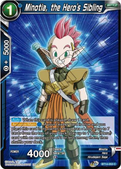 Minotia the Heros Sibling BT14-053 Cross Spirits Dragonball Super card