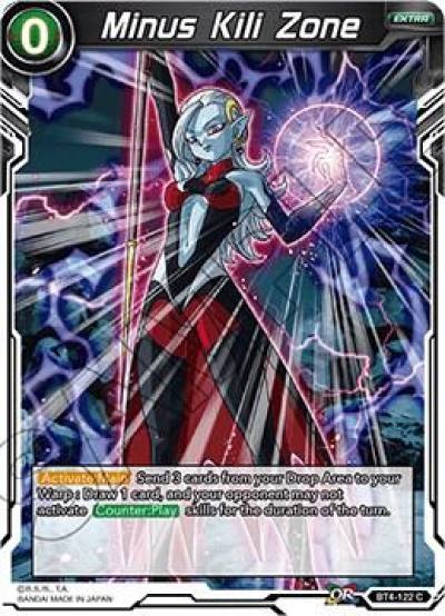 Minus Kili Zone Foil BT4-122 Colossal Warfare Dragonball Super card