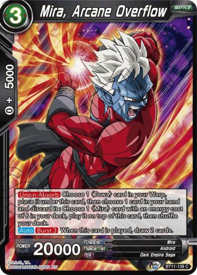 Mira Arcane Overflow BT11-138 Vermilion Bloodline Dragonball Super card