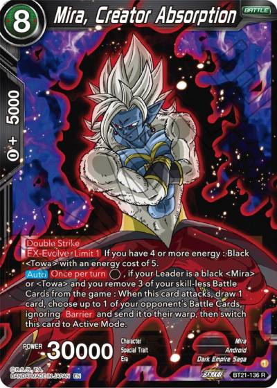 Mira Creator Absorption BT21-136 Wild Resurgence Dragonball Super card